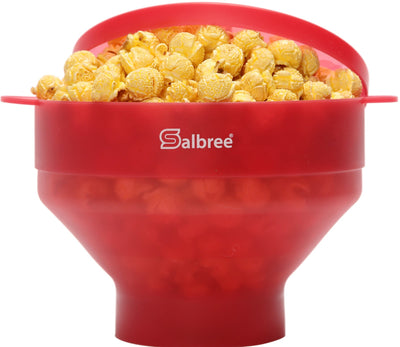 Salbree Microwave Popcorn Popper - Clear Red
