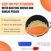 Salbree Clip-on Kitchen Food Strainer - Orange