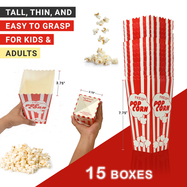 15 Popcorn Boxes, 7.75