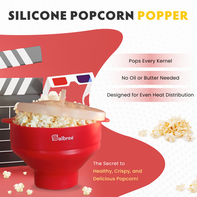 Salbree Microwave Popcorn Popper - Magenta