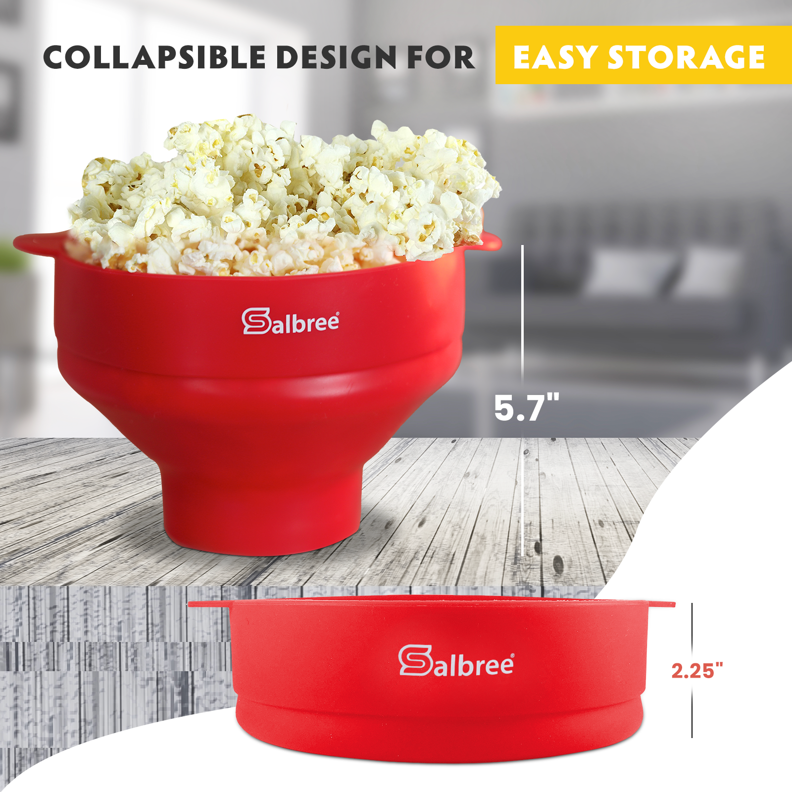 Salbree Microwave Popcorn Popper - Orange 