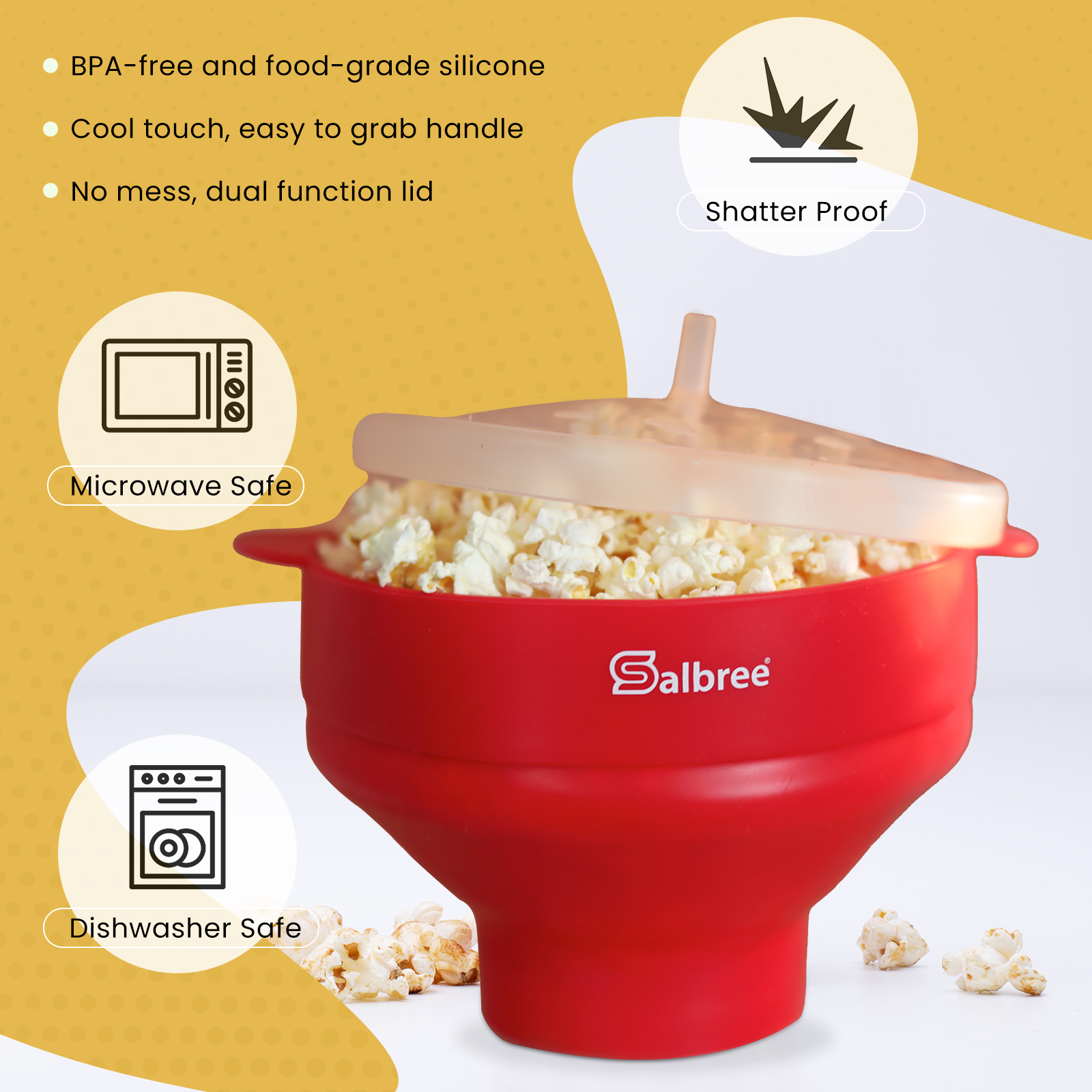 Salbree Microwave Popcorn Popper - Blue