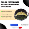 Salbree Clip-on Kitchen Food Strainer - Black