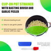Salbree Clip-on Kitchen Food Strainer - Green