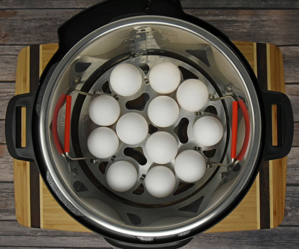 Salbree Stainless Steel Egg Steamer Rack and Trivet - 6 Quart 