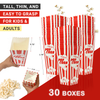 30 Popcorn Boxes, 7.75" Inches Tall and Holds 46 Oz