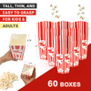 60 Popcorn Boxes, 7.75" Inches Tall and Holds 46 Oz
