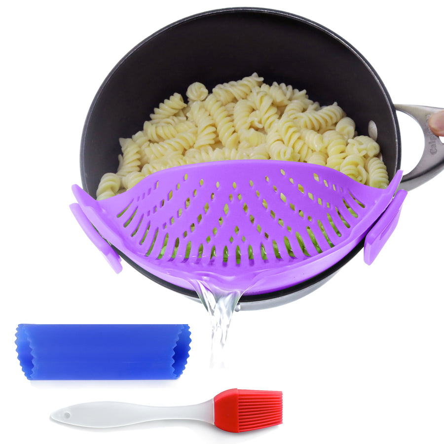 Salbree Clip-on Kitchen Food Strainer - Purple