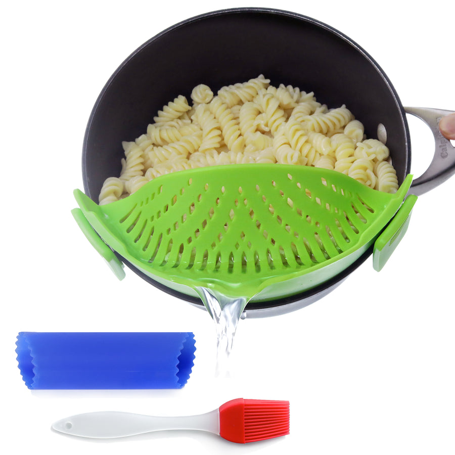 Salbree Clip-on Kitchen Food Strainer - Green