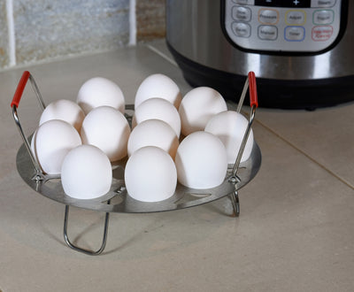 Egg Steamer Rack, Steamer Basket, Divider, Dish Clip for 5, 6, 8